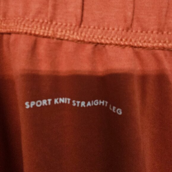 Lands' End Spice Orange Sport Knit Straight Leg Pants Athleisure Casual XL - Picture 9 of 12